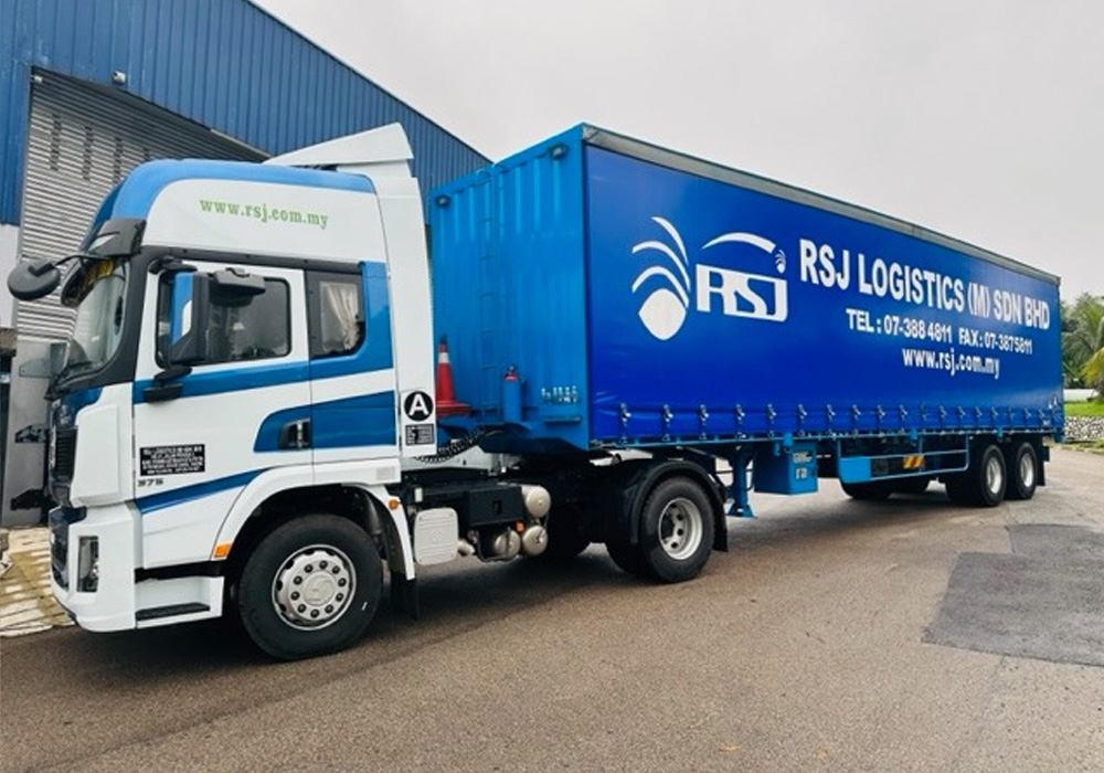 RSJ Logistics 41 feet curtain sider trailer with prime mover